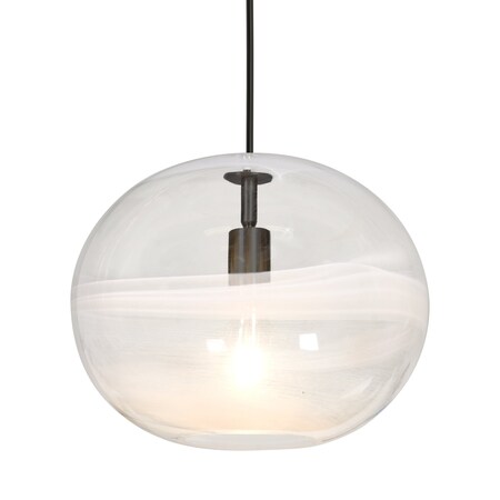 Besa Lighting Geno Cord Pendant, Vapor Clear, Black Finish, 1x60W Incandescent 1JT-GENOCL-BK